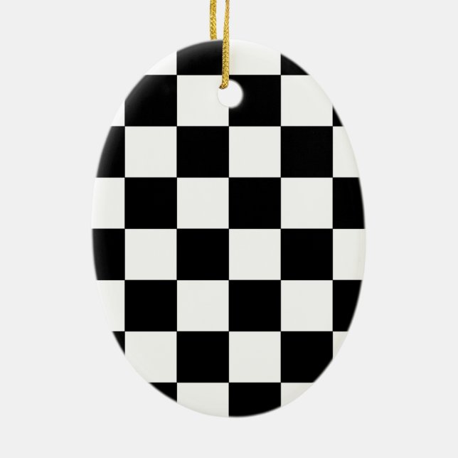 Chessboard Ceramic Tree Decoration (Back)