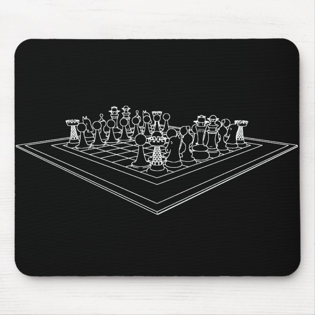 Chessboard & Chess Pieces: Mouse Pad (Front)