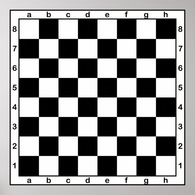 chessboard chess table competition poster (Front)