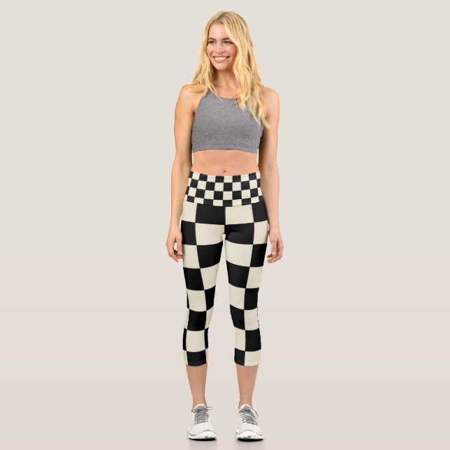 Chessboard lecapcna capri leggings (Front)