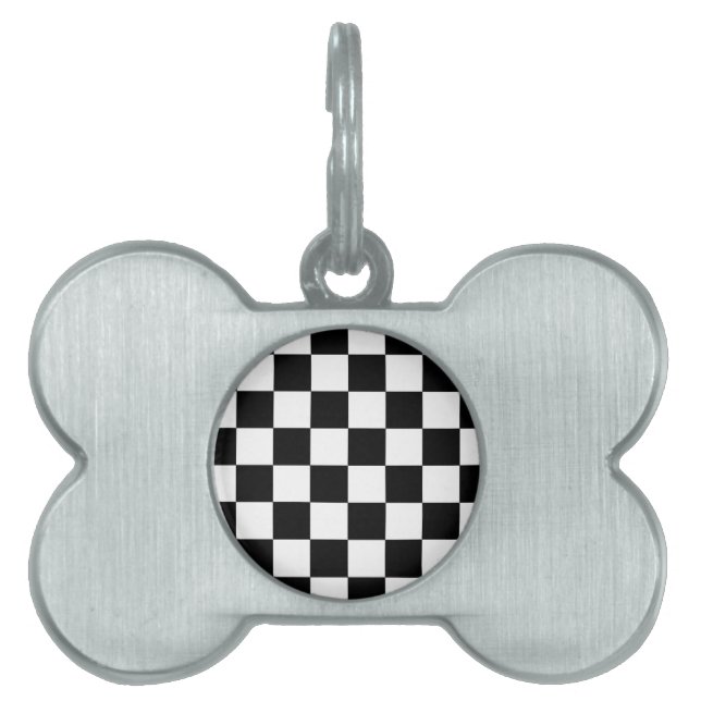 Chessboard Pet ID Tag (Front)