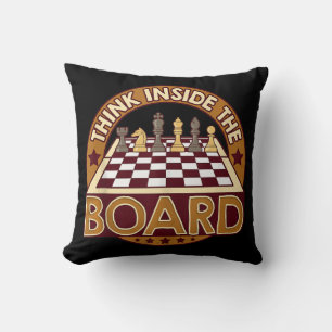 ChessBoard Quote Chess Player Thinking Game Board Cushion