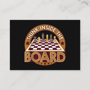 ChessBoard Quote Chess Player Thinking Game Board Enclosure Card