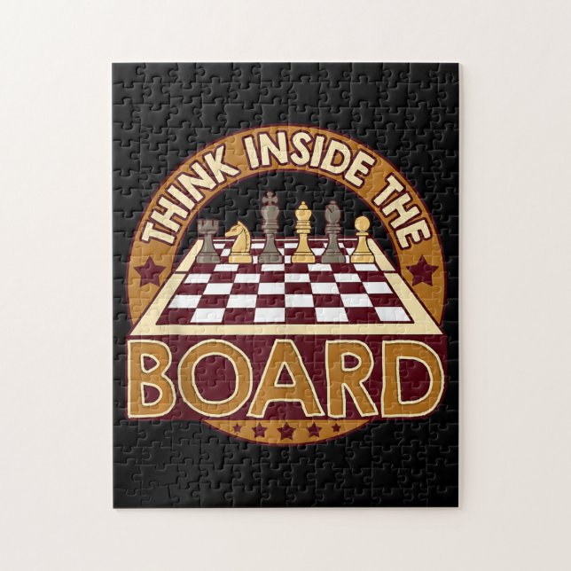 ChessBoard Quote Chess Player Thinking Game Board Jigsaw Puzzle (Vertical)