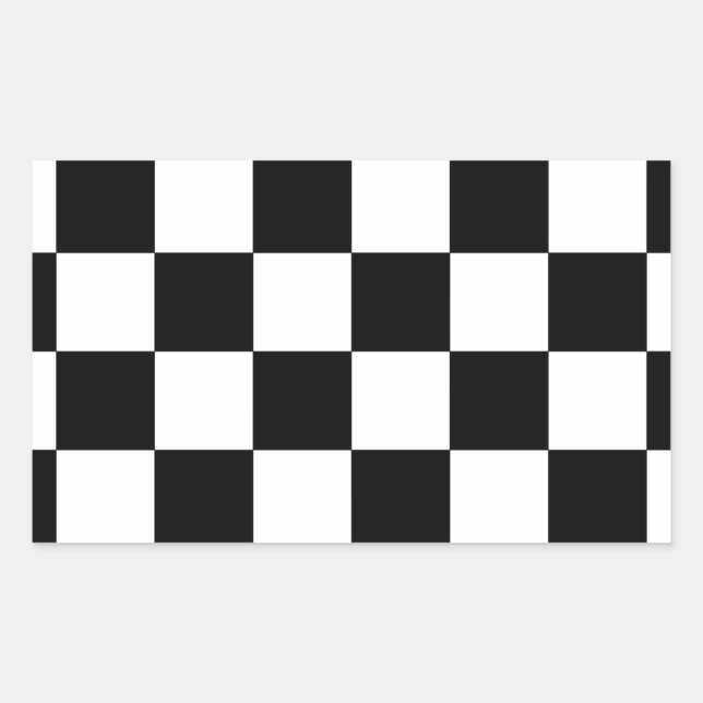 Chessboard Rectangular Sticker (Front)