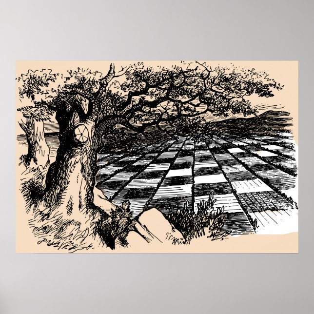 Chessboard Through the Looking Glass Poster (Front)