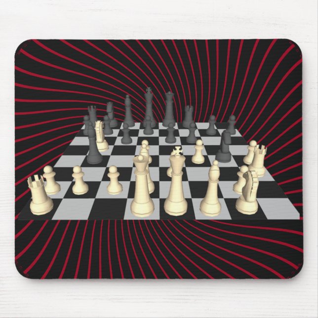 Chessboard with Chess Pieces - Custom Mousepad (Front)