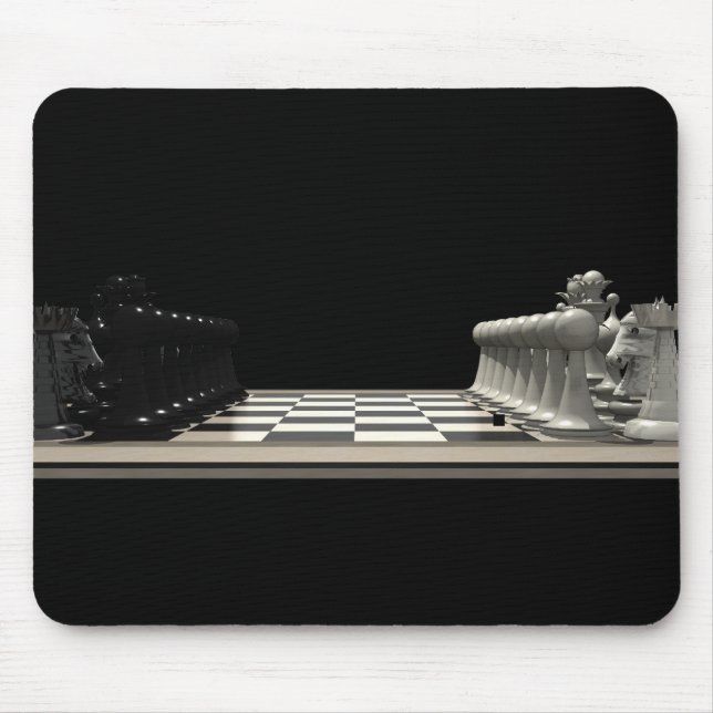 Chessboard with Chess Pieces: Mousepad (Front)