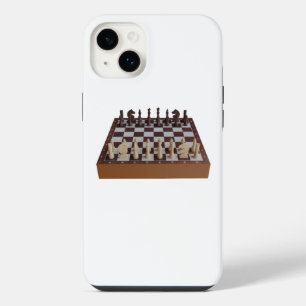 Chessboard with chessmen iPhone 14 plus case