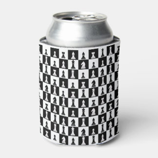 Chessboard with figures can cooler