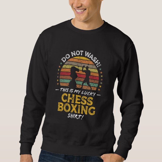 Chessboxing Chess Boxer Quote Graphic Sweatshirt (Front)