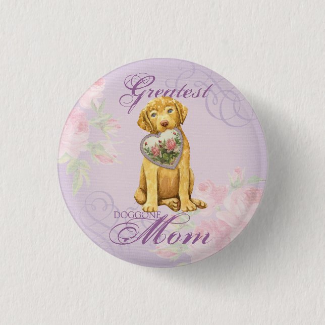 Chessie Heart Mom 3 Cm Round Badge (Front)