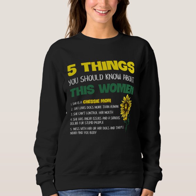 Chessie Mom Chesapeake Bay Retriever Mama Dog  Wom Sweatshirt (Front)