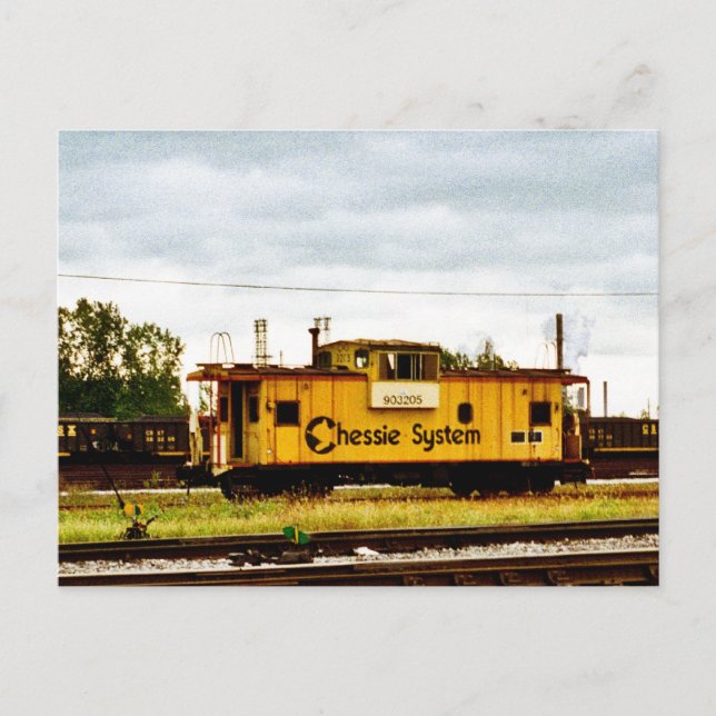 Chessie System Caboose at Toledo, OH 1996 Postcard (Front)