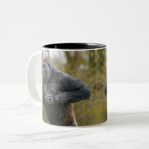 Chest Beating Gorilla Two-Tone Coffee Mug