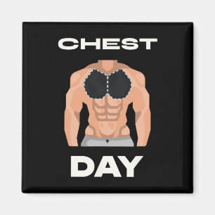 Chest Day Bench Press Pecs Bodybuilding Magnet