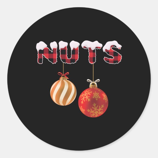 Chest Nuts Chestnuts Nuts Classic Round Sticker (Front)