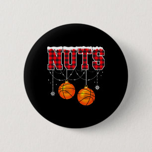 Chest Nuts Christmas Bysketbyll Matching Couples C 6 Cm Round Badge