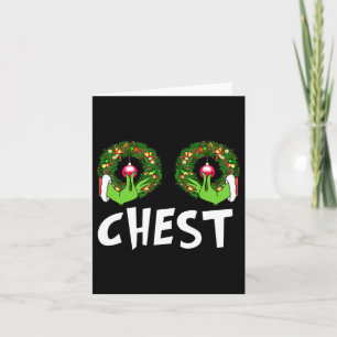Chest Nuts Christmas Fun Matching Couple Chest Nut Card