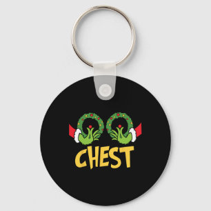 Chest Nuts Christmas Fun Matching Couple Chest Nut Key Ring
