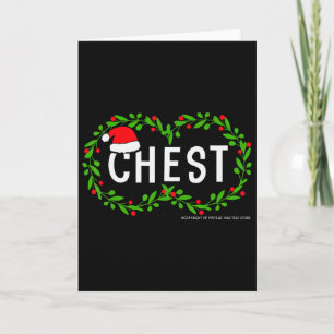 Chest Nuts Christmas Fun Matching Couple Chestnuts Card