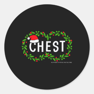 Chest Nuts Christmas Fun Matching Couple Chestnuts Classic Round Sticker