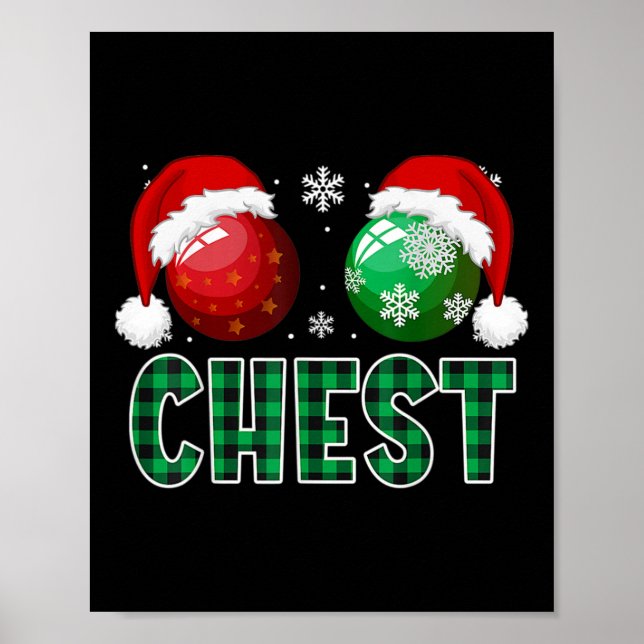 Chest Nuts Christmas Fun Matching Couple Chestnuts Poster (Front)