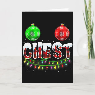 Chest Nuts Christmas Funny Matching Couple Chestnu Card
