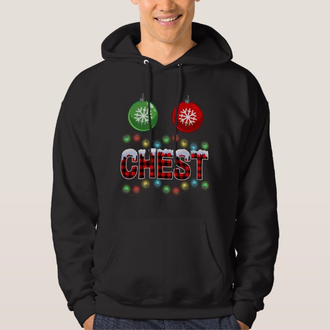 Chest Nuts Christmas Lights Xmas Matching Couple C Hoodie (Front)