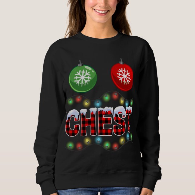 Chest Nuts Christmas Lights Xmas Matching Couple C Sweatshirt (Front)