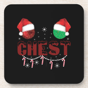 Chest Nuts Christmas Matching Christmas Couples  Coaster