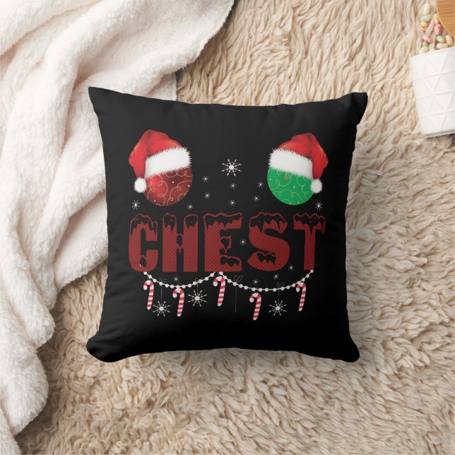 Chest Nuts Christmas Matching Christmas Couples  Cushion (Blanket)