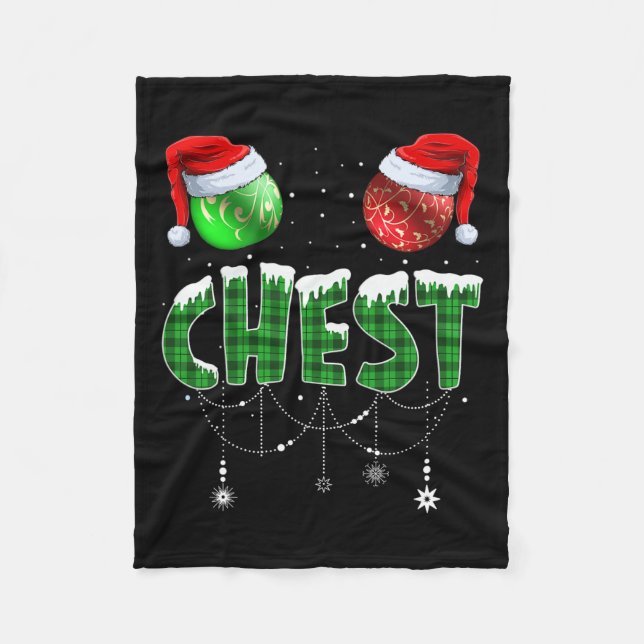 Chest Nuts Christmas Matching Couple Chestnuts 2  Fleece Blanket (Front)