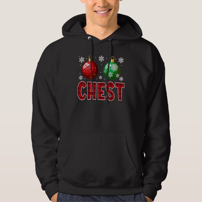 Chest Nuts Christmas   Matching Couple Chestnuts 2 Hoodie (Front)