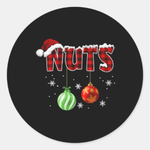 Chest Nuts Christmas Matching Couple Chestnuts 6  Classic Round Sticker
