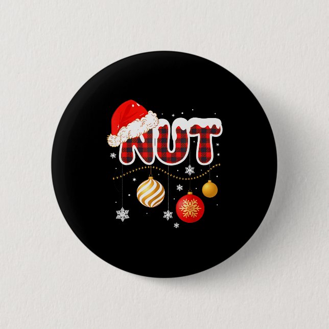 Chest Nuts Christmas Matching Couple Chestnuts  6 Cm Round Badge (Front)