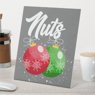 Chest Nuts Christmas Matching Couple Chestnuts Pedestal Sign