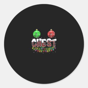 chest nuts christmas matching couple chestnuts s classic round sticker