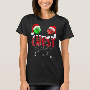 Chest Nuts Christmas   Matching Couple Chestnuts T-Shirt