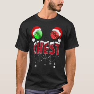 Chest Nuts Christmas   Matching Couple Chestnuts T-Shirt