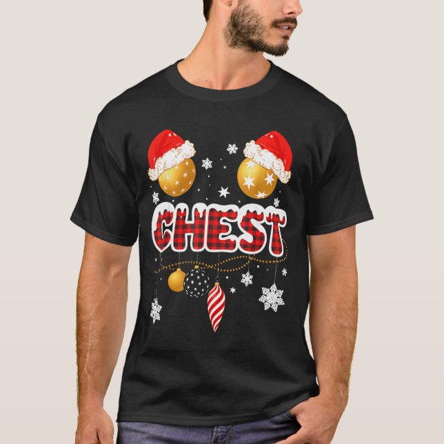 Chest Nuts Christmas Matching Couple Chestnuts  T-Shirt (Front)