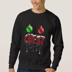 Chest Nuts Christmas Red Plaid Matching Couple Che Sweatshirt