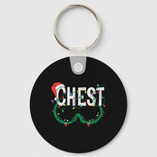 Chest Nuts Christmas Shirt Funny Matching Couple C Key Ring