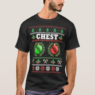 Chest Nuts Christmas T  Ugly Matching Couple Chest T-Shirt