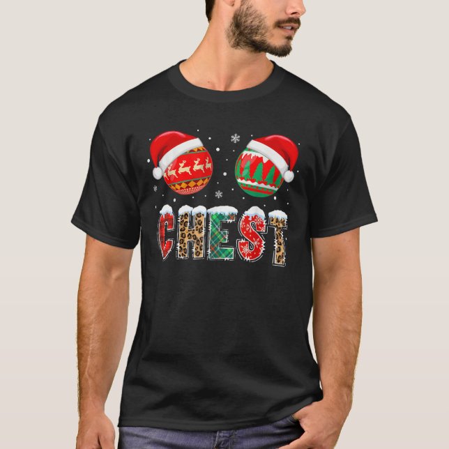 Chest Nuts Couple Christmas Pajama Chestnuts Xmas  T-Shirt (Front)