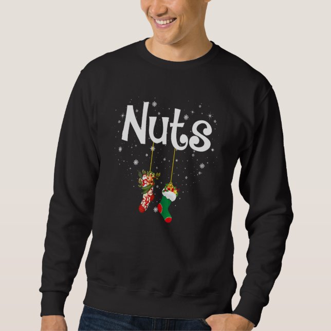 Chest Nuts Couples Christmas Socks Matching Chestn Sweatshirt (Front)