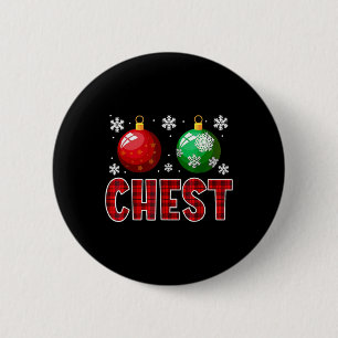 Chest Nuts Fun Matching Chestnuts Christmas Couple 6 Cm Round Badge