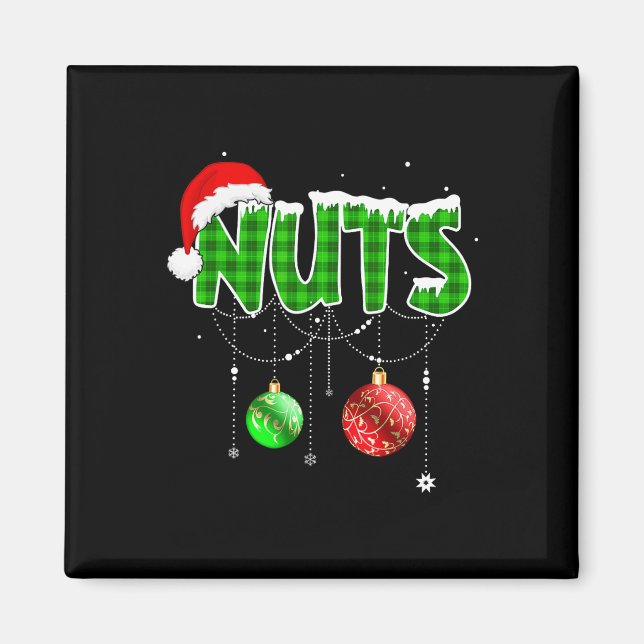 Chest Nuts Fun Matching Chestnuts Christmas Couple Magnet (Front)