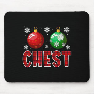Chest Nuts Fun Matching Chestnuts Christmas Couple Mouse Pad