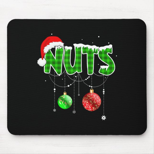 Chest Nuts Fun Matching Chestnuts Christmas Couple Mouse Pad (Front)